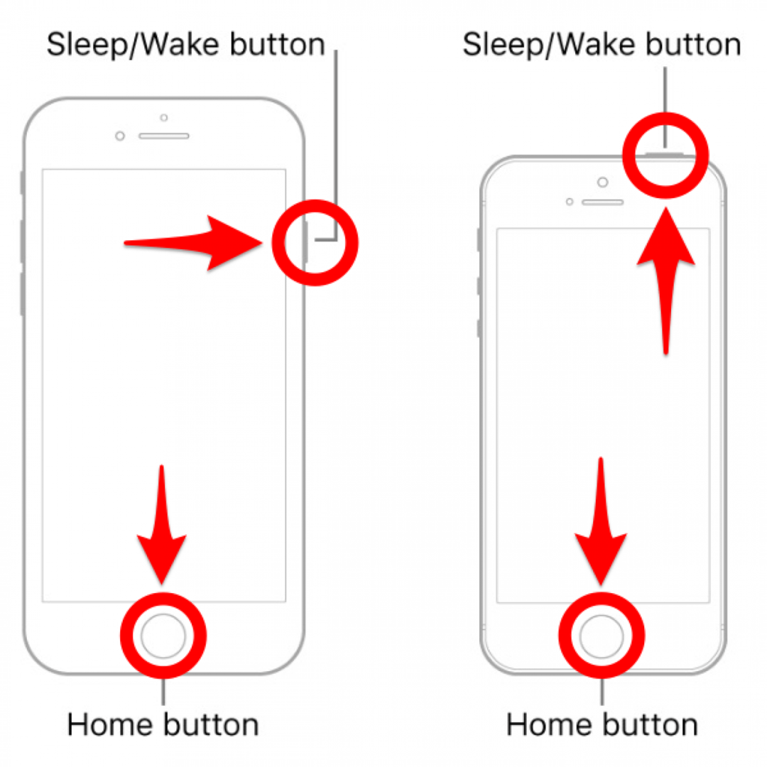 اضغط على زر الصفحة الرئيسية وزر SleepWake في وقت واحد - لا يمكن إيقاف تشغيل iPhone