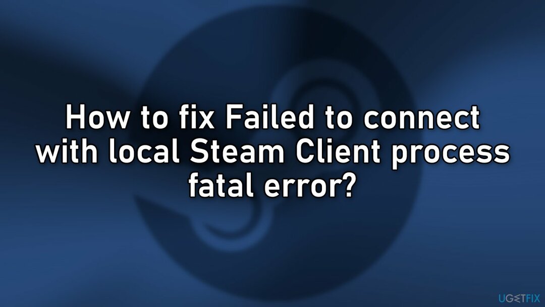로컬 Steam 클라이언트에 연결하지 못했습니다 프로세스 치명적인 오류를 수정하는 방법