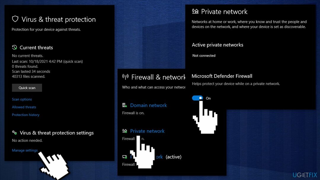 Vypněte bránu Windows Defender Firewall
