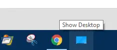 დესკტოპის ხატის ჩვენება - ჩამაგრება ამოცანების პანელზე Windows 10-ში