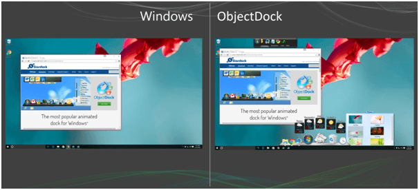 ObjectDock — labākais Windows programmu palaidējs