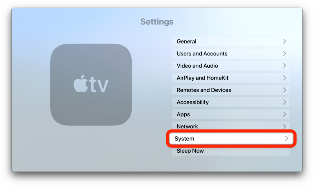 Actualización automática de Apple TV