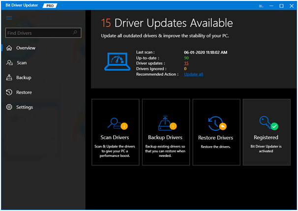 Bit Driver Updater - أفضل برنامج محدث لبرنامج التشغيل