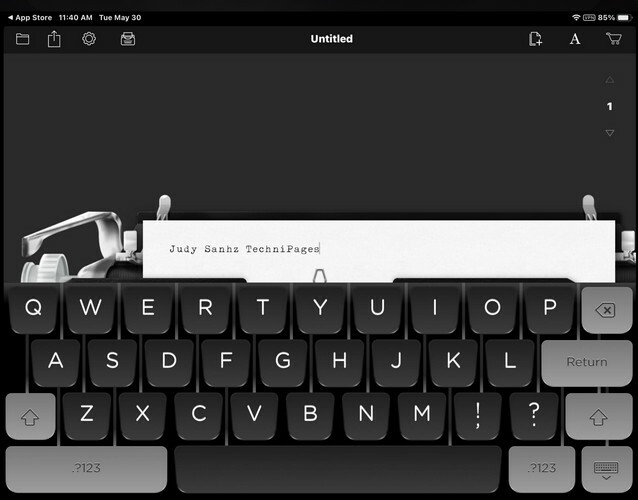 Hanx Writer-Tastatur-App für iPad