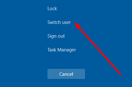 Strg Alt Entf Benutzer wechseln Windows 10