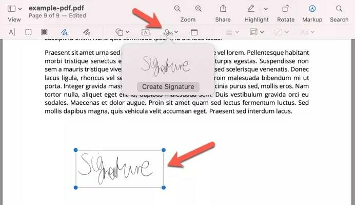 Handtekening maken in document