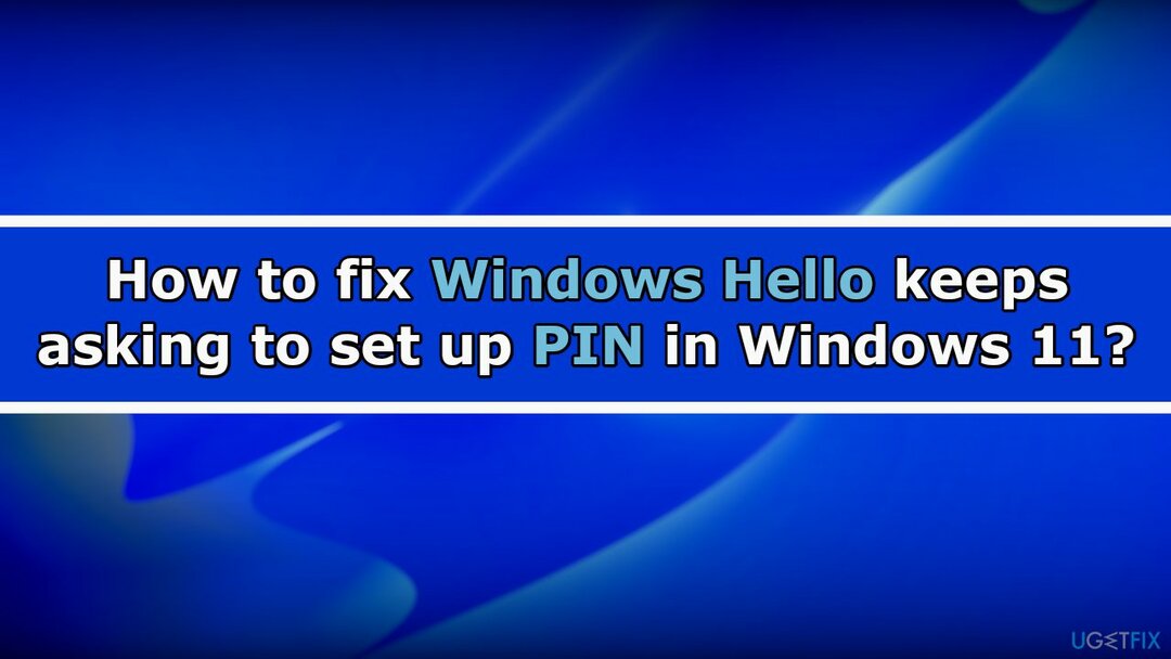 Cómo arreglar Windows Hello sigue pidiendo configurar PIN en Windows 11