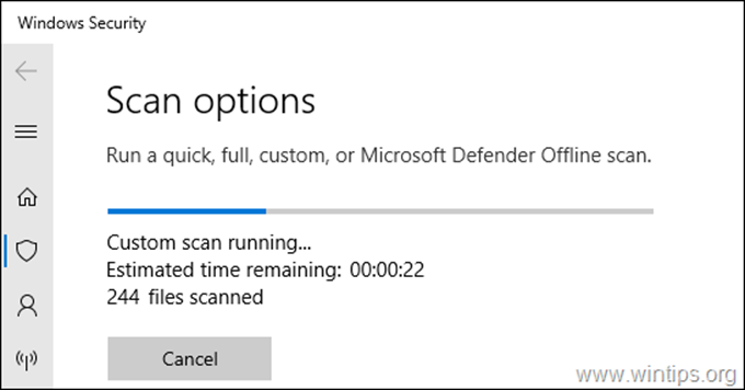 Come utilizzare Windows Defender per scansionare una cartella o un file