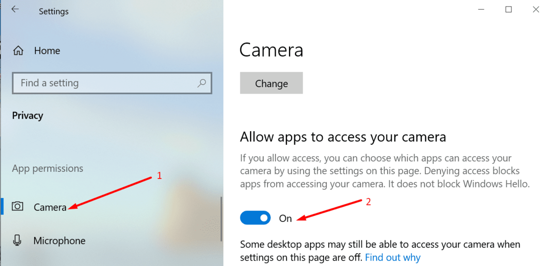 camera-app-machtigingen windows 10