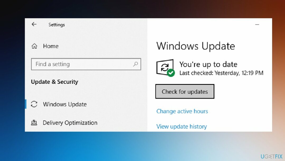 „Windows Update“ patikrinimas