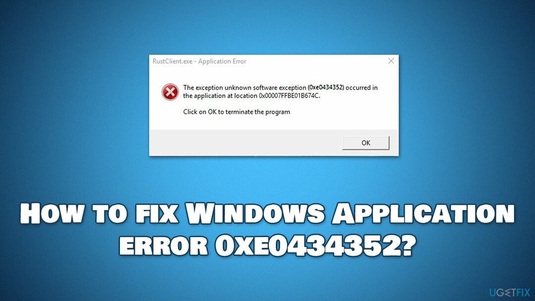Windows 응용 프로그램 오류 0xe0434352를 수정하는 방법?