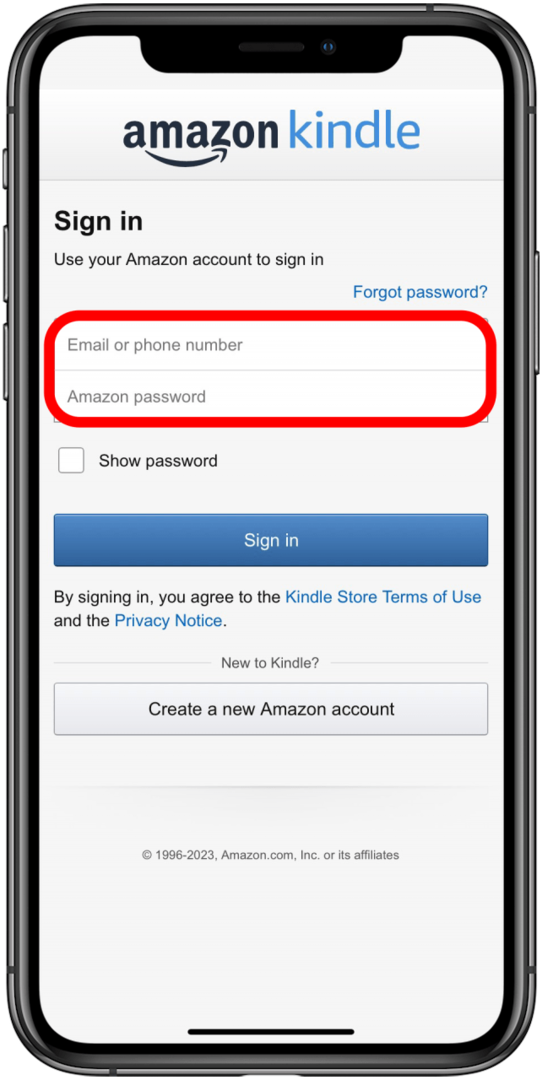 insira seu presente de login da amazon kindle ilimitado