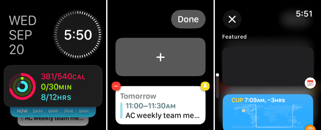 So verwenden Sie Widgets auf der Apple Watch