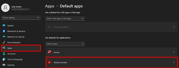 Applications Adobe par défaut