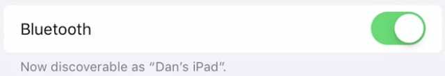 Bluetooth-indstillingen er slået til.