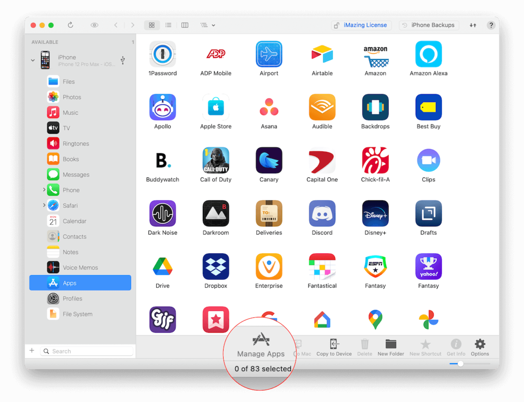 Nainstalujte si aplikace na Mac pomocí iMazing 2