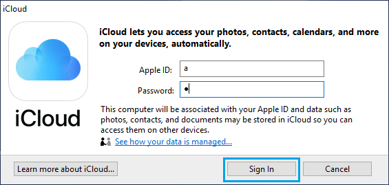 Apple ID en wachtwoord om in te loggen bij iCloud