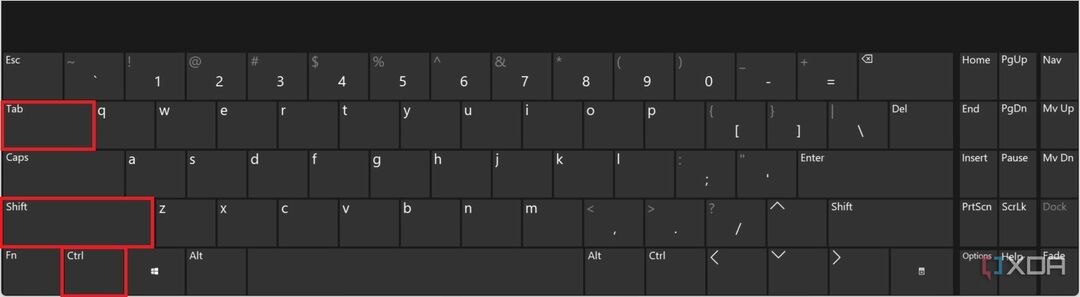 Skift faner i Chrome virtuelle tastaturgenveje