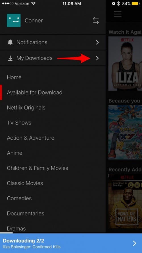 hogyan nézhetem meg a Netflixet offline
