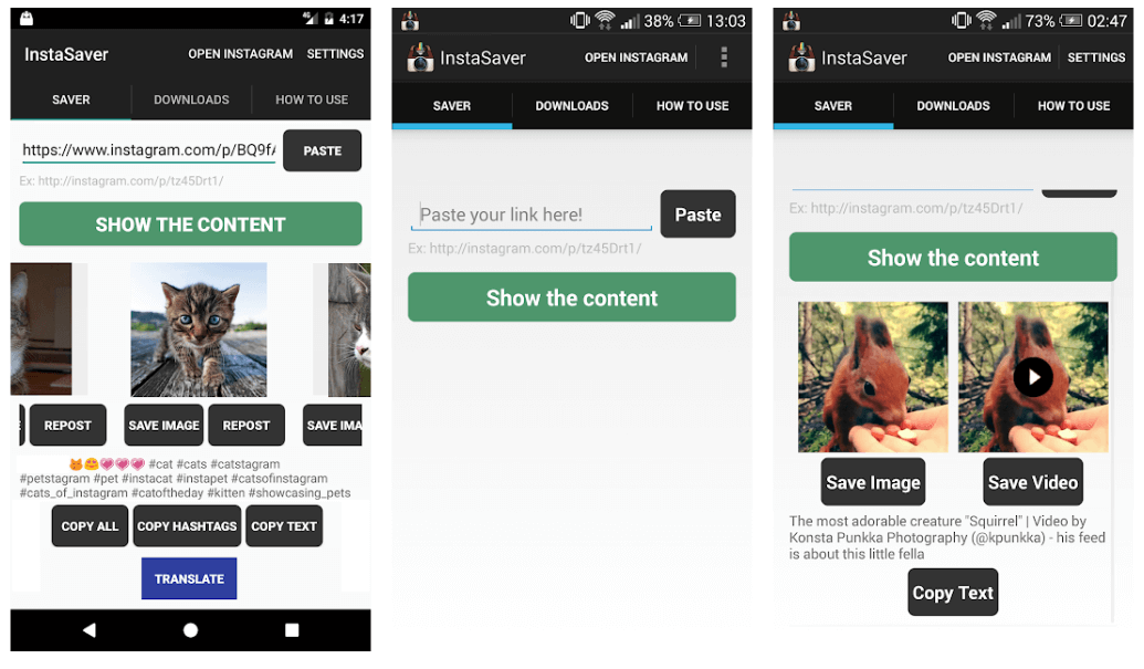Saver Reposter για Instagram - Το καλύτερο πρόγραμμα λήψης φωτογραφιών Instagram