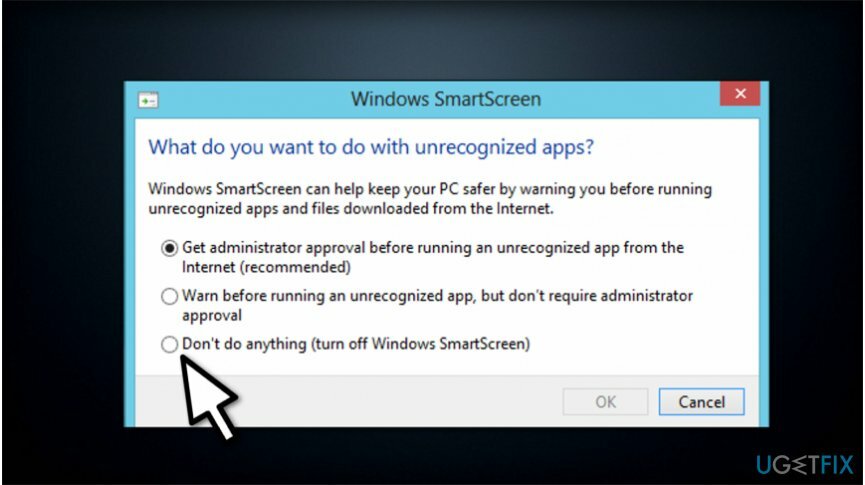 Deaktivieren Sie Windows Defender SmartScreen