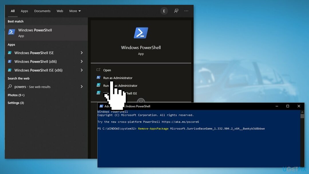 Távolítsa el a Forza 5-öt a Powershell segítségével