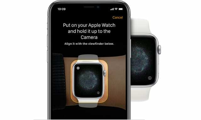 Анимация настройки Apple Watch на iPhone