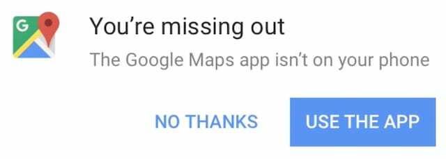 Solicitarea aplicației Google Maps în Safari.