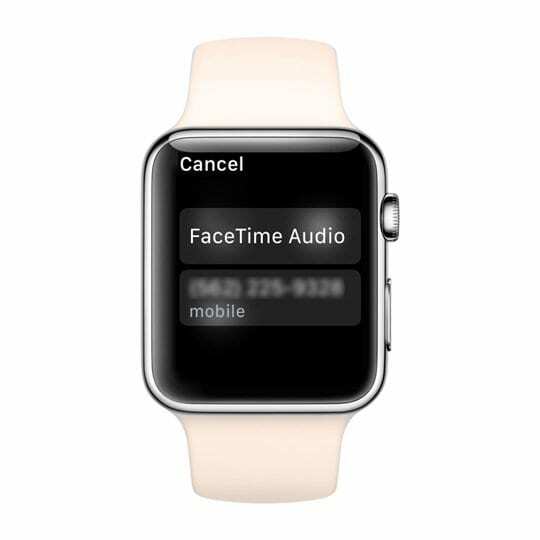 facetime audio hovor cez Apple Watch