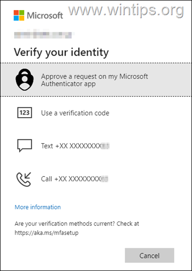 Způsoby přihlášení – Microsoft 365
