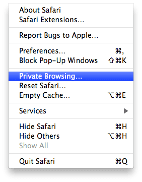 Privat browsing