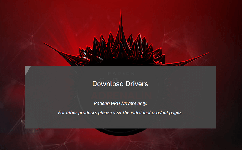Driver de GPU Saphire Radeon - Clique em Download