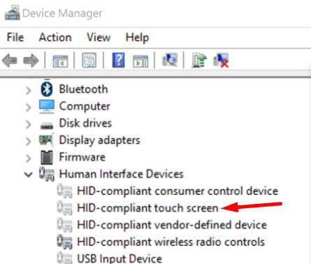 Ovladač dotykové obrazovky kompatibilní s HID