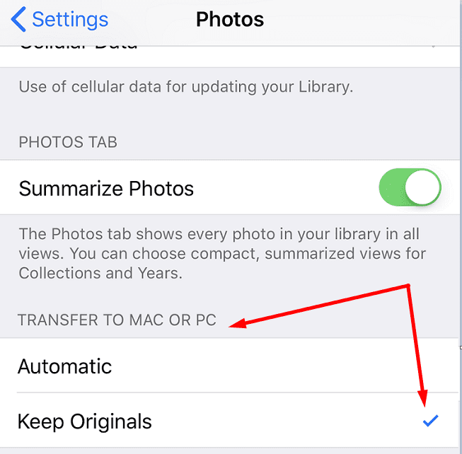 iphone mentransfer foto ke mac atau pc Keep Originals