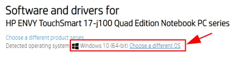 Виберіть правильну операційну систему в hp