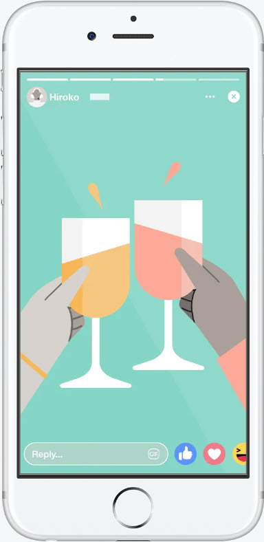 Скріншот ілюстрації Facebook Stories (фото надано Facebook)