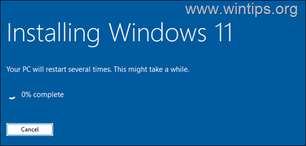 كيفية إصلاح - ترقية Windows 11 من خلال الترقية الموضعية.