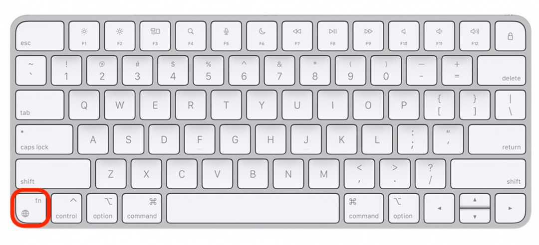 Atalhos de teclado universais do iPadOS 15