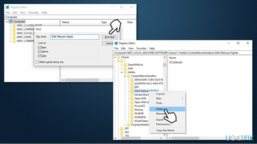 Usuń rejestry IObit Malware Fighter