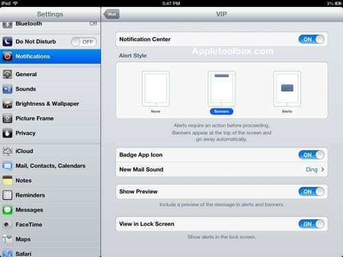 Configuración VIP de iOS