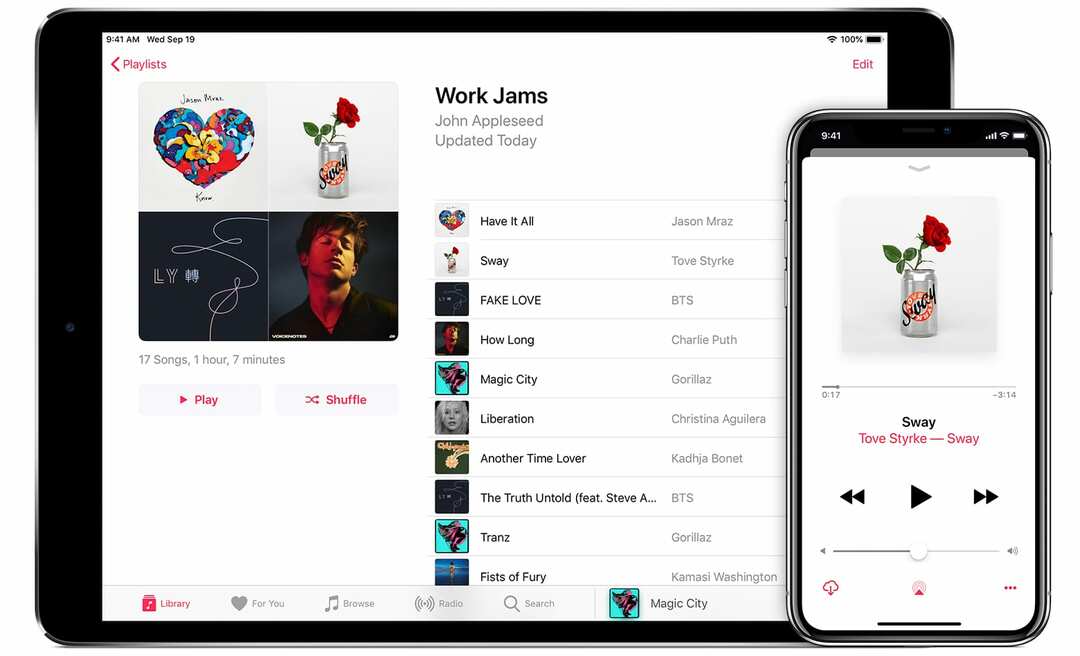 Apple Musik ke Lagu