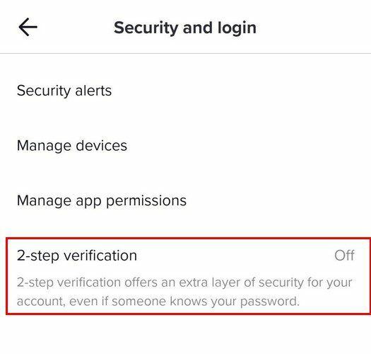Vklopite preverjanje v dveh korakih TikTok