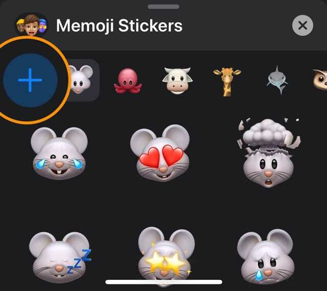 criar um novo adesivo de Memoji