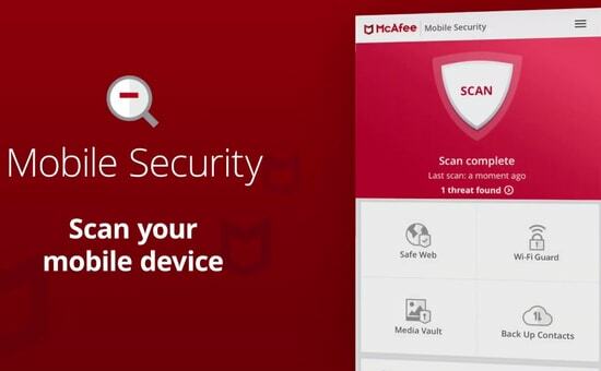 Aplicación McAfee Mobile Security Antivirus para iPhone