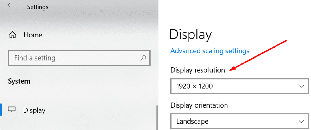 ekran çözünürlüğünü değiştir windows 10