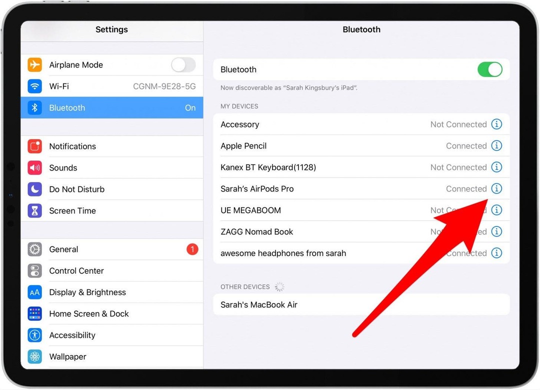 disconnettere il dispositivo bluetooth