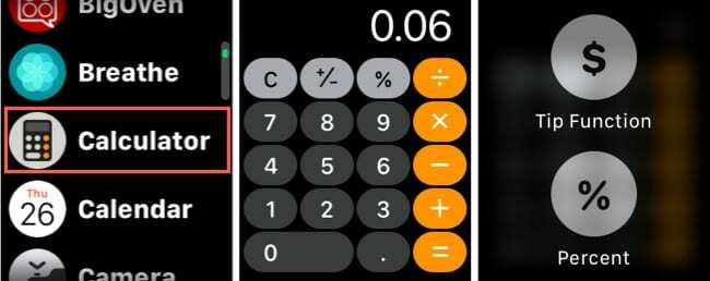 Калкулатор на Apple Watch