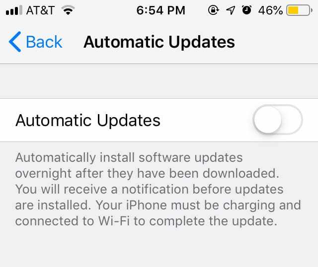 iOS 12 Automatiske appopdateringer