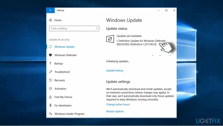 Verwenden Sie den Windows Update-Dienst