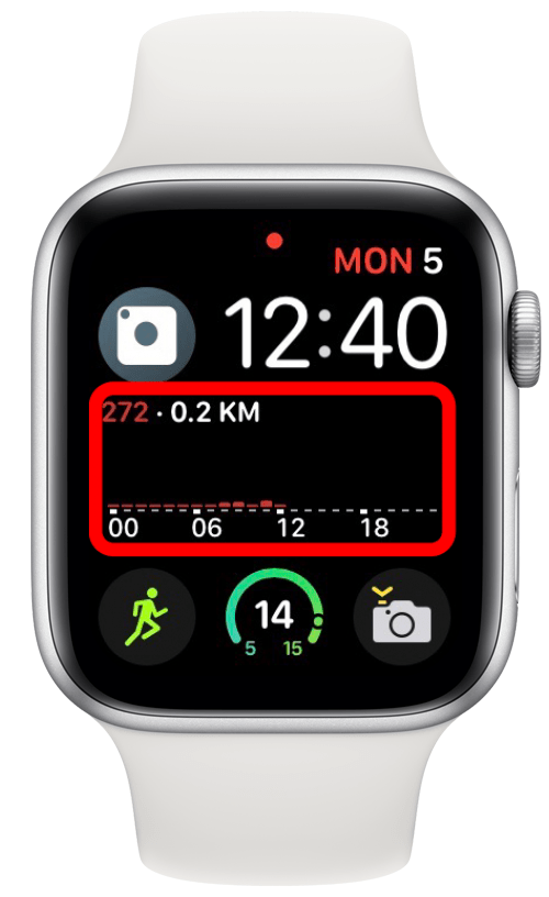 Pedometer++ pokazuje vaše korake na licu Apple Watcha